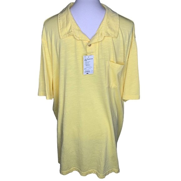 Sonoma Supersoft Short Sleeved Polo Shirt B&T 2XB Yellow Chest Pocket Tagless - Picture 3 of 7